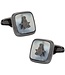 Gunmetal Mother of Pearl Masonic Cufflinks