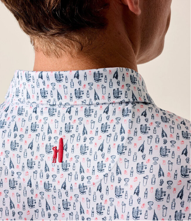 Johnnie-O Johnnie - O - Performance Jersey Polo - Manhatty - White