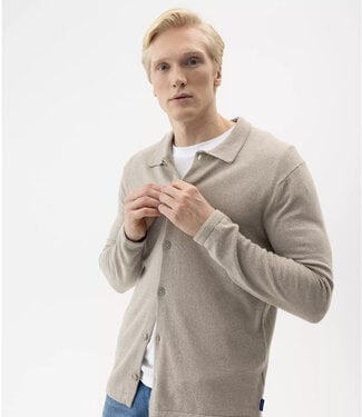 Holebrook Holebrook - Chris - Cashmere Blend Button Up Sweater - Taupe