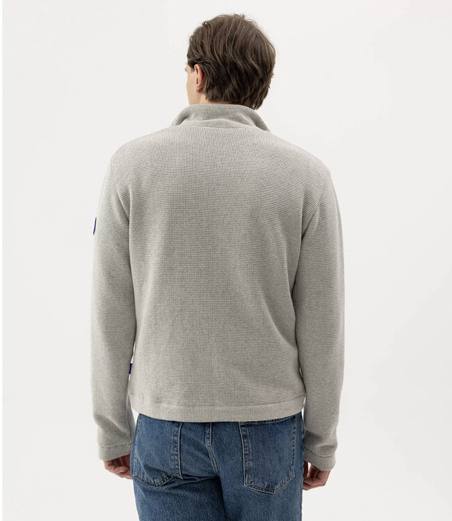 Holebrook Holebrook - Albrekt Cotton Fullzip Jacket - Light Grey Melange