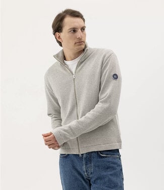 Holebrook Holebrook - Albrekt Cotton Fullzip Jacket - Light Grey Melange