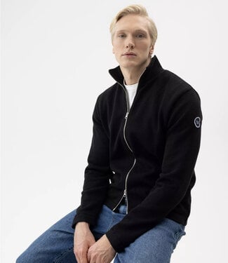 Holebrook Holebrook - Albrekt Cotton Fullzip Jacket - Black
