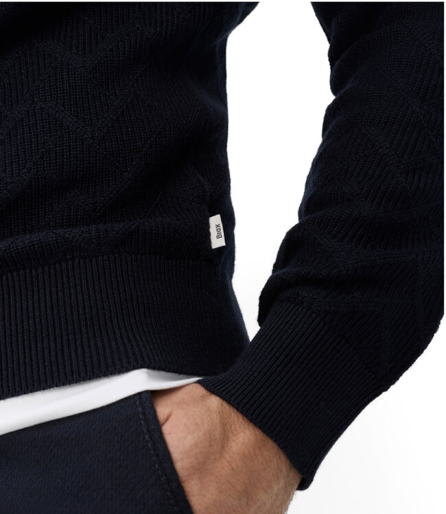 Brax Soren - Quarter Zip Sweater - Navy
