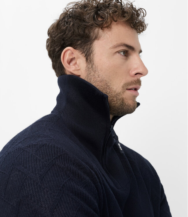Brax Soren - Quarter Zip Sweater - Navy