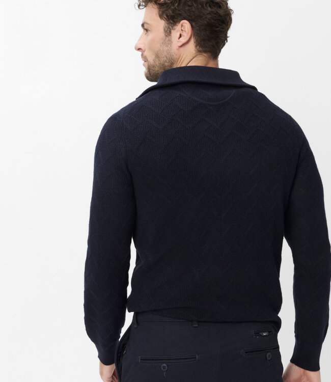 Brax Soren - Quarter Zip Sweater - Navy