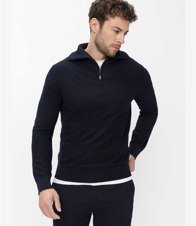 Brax Soren - Quarter Zip Sweater - Navy