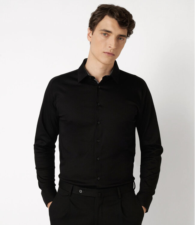 Desoto - Hai - Essential Jersey Dress Shirt - Black