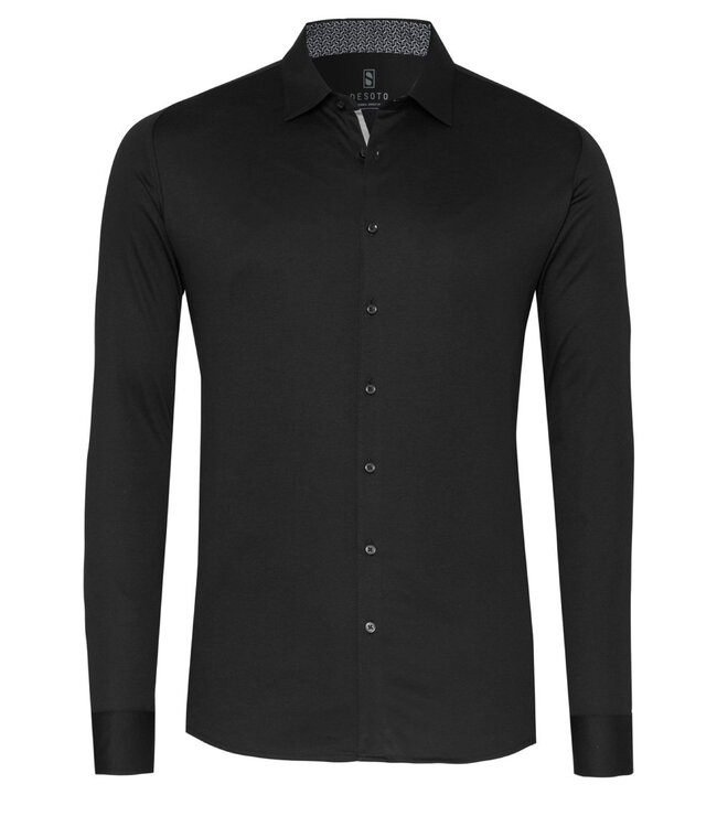 Desoto - Hai - Essential Jersey Dress Shirt - Black