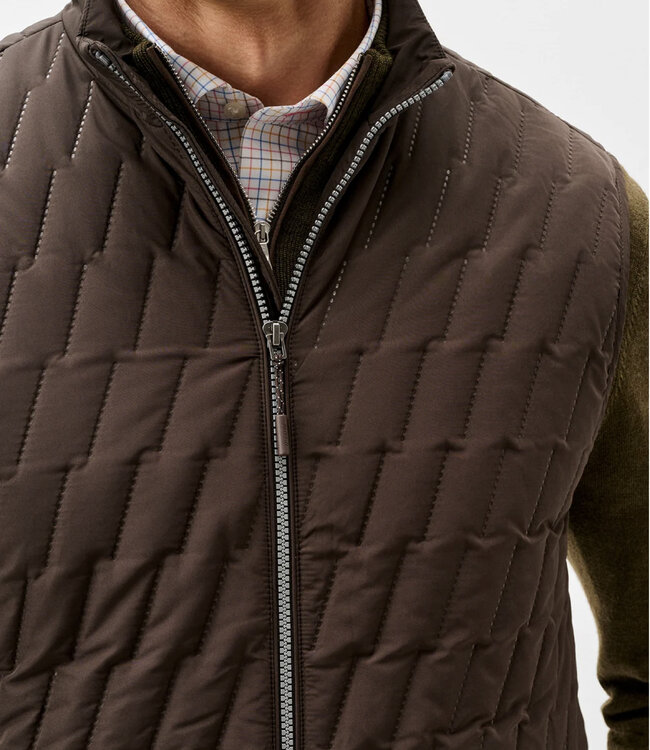 Johnnie-O Johnnie-O - Belfry Quilted Puffer Vest - Cocoa