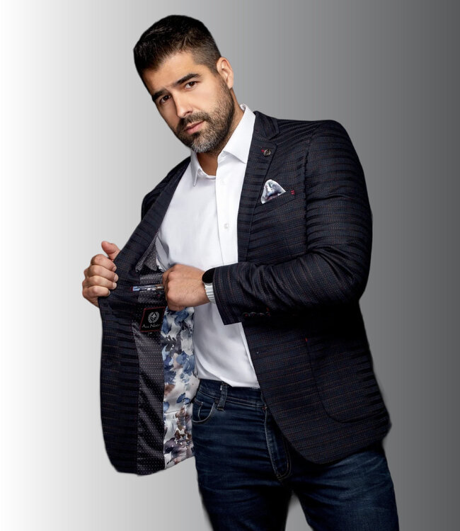 Au Noir Au Noir Elba - Sport Coat - Navy / Brown