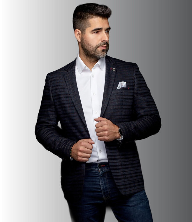 Au Noir Au Noir Elba - Sport Coat - Navy / Brown