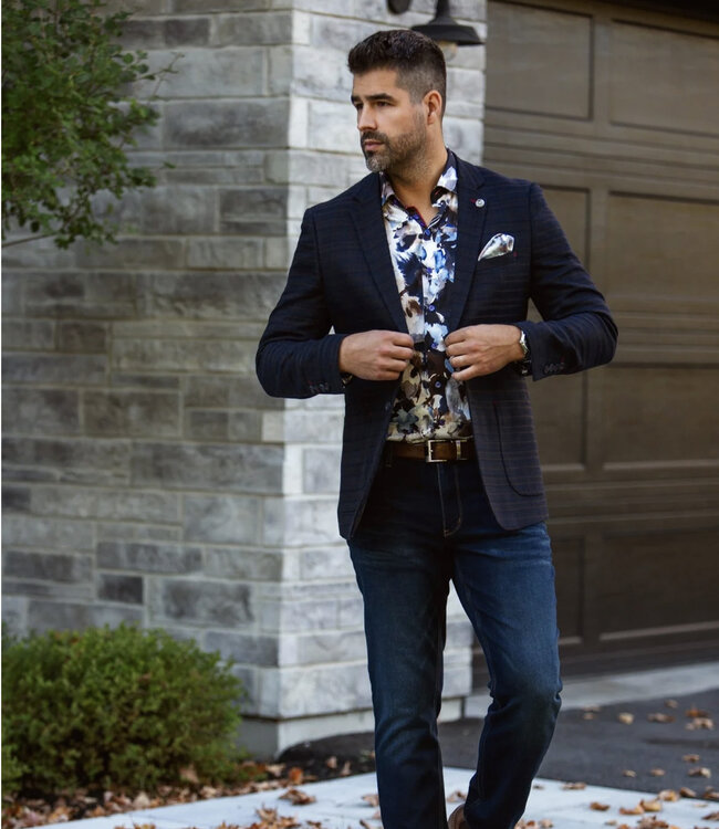 Au Noir Au Noir Elba - Sport Coat - Navy / Brown