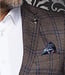 Au Noir Au Noir Brosnan Sport Coat - Windowpane - Tobacco