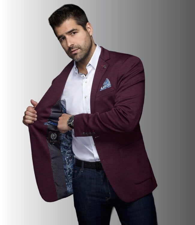 Au Noir Au Noir Delon Stretch Sport Coat - Burgundy
