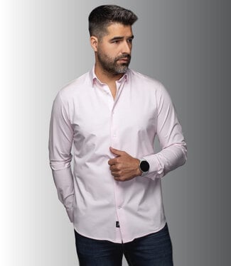 Au Noir Au Noir Alexander Stretch Solid Dress Shirt - Pale Pink