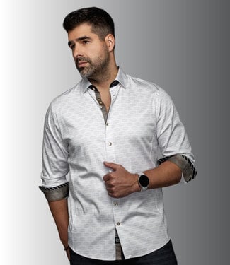 Au Noir Au Noir - Alarick - Cotton Stretch Dress Shirt - White
