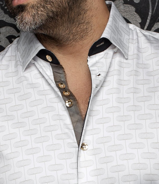 Au Noir - Alarick - Cotton Stretch Dress Shirt - White