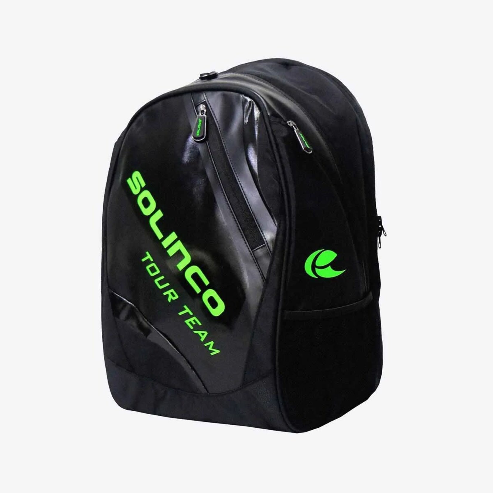 Solinco Tour Backpack B/W w/ Green Lining Zipper