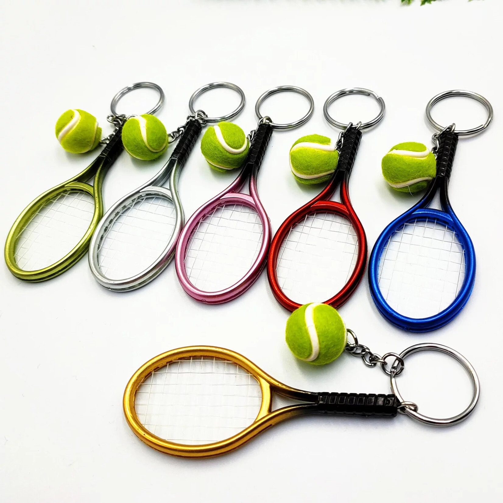 Tennis Racquet/Ball keychain