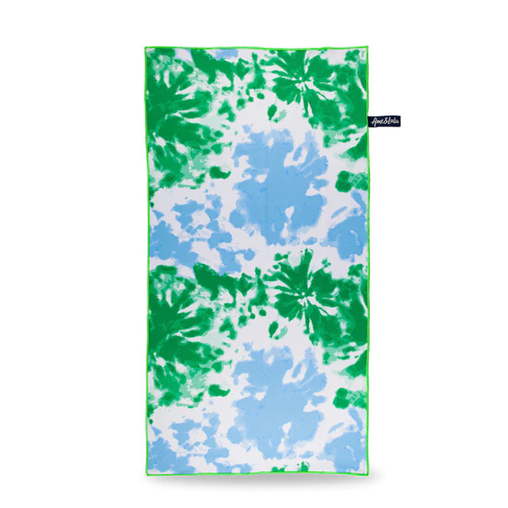 Ame & Lulu Green/Blue Tie-Die Sport Towel