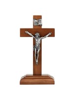 ANT SLV CRUCIFIX STANDING 6"