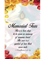 MIRAC MEDAL MEMORIAL TEAR LAPEL PIN ON CARD
