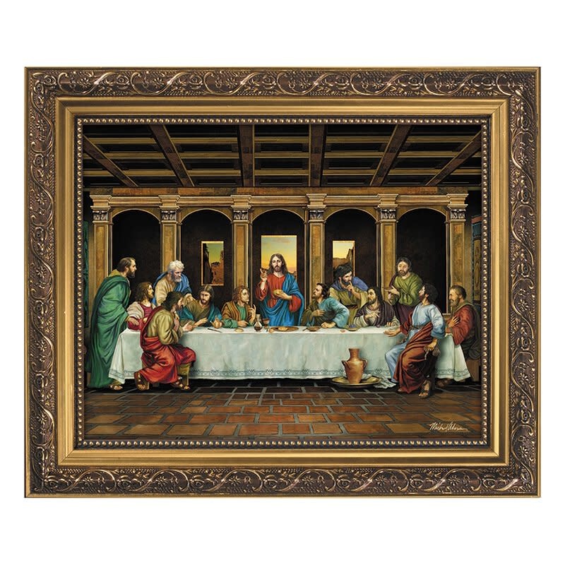 DA VINCI LAST SUPPER FRAME 13" San Pedro Spiritual Development Center