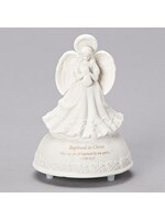 BAPTISM MUSICAL ANGEL W CHILDREN'S PRAYER - 5"H