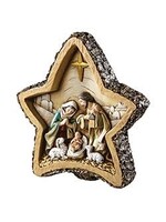 CATHOLIC CHRISTIAN BRANDS NATIVITY STAR WOODGRAIN FIGURINE 8"