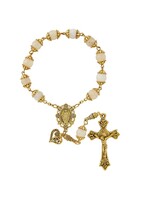 CATHOLIC CHRISTIAN BRANDS MANTLE OF MARY ONE DECADE ROSARY - IVORY