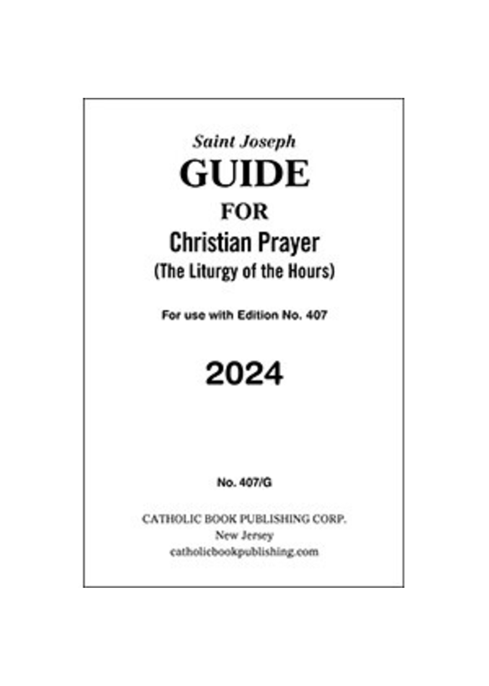 CHRISTIAN PRAYER GUIDE 2024 (LRG TYPE)