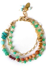 Anne Vaughan Daybreak 7.5-8.5" Multistrand Gemstone Bracelet