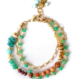 Anne Vaughan Daybreak 7.5-8.5" Multistrand Gemstone Bracelet