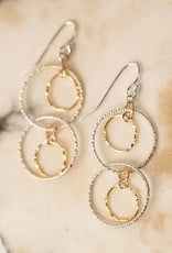 Anne Vaughan Peonies Hoop Earrings