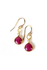 Anne Vaughan Tender Ruby Simple Earrings