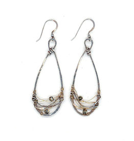 Art By Any Means Woven Pyrite Drop Earrings