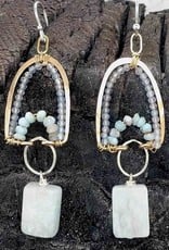 Art By Any Means Aquamarine Monolith Earrings