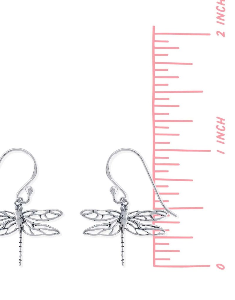 Boma Sterling Silver Dragonfly Dangle Earrings