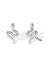 Boma Sterling Silver Snake Stud Earrings