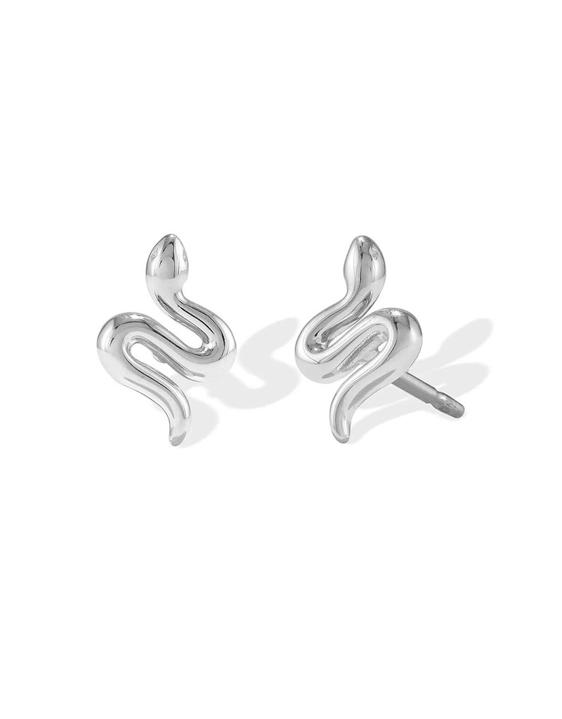 Boma Sterling Silver Snake Stud Earrings