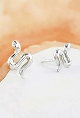 Boma Sterling Silver Snake Stud Earrings