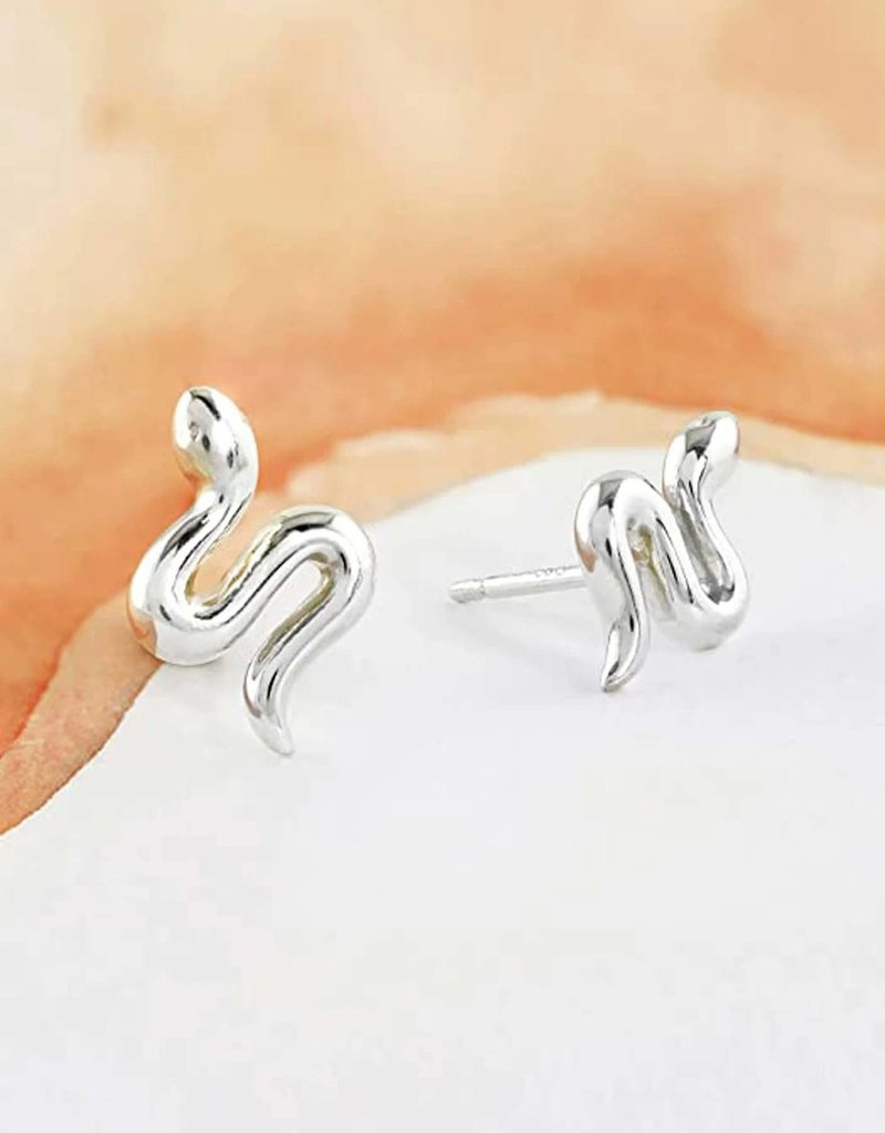 Boma Sterling Silver Snake Stud Earrings