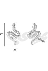 Boma Sterling Silver Snake Stud Earrings