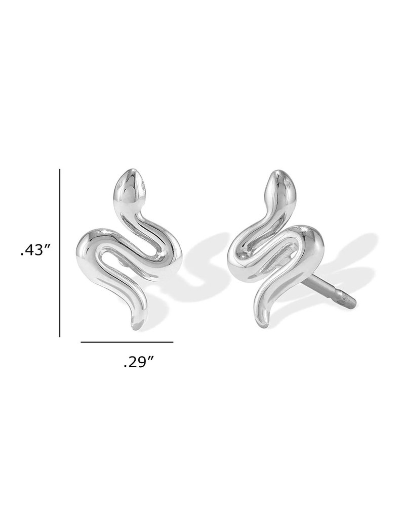 Boma Sterling Silver Snake Stud Earrings