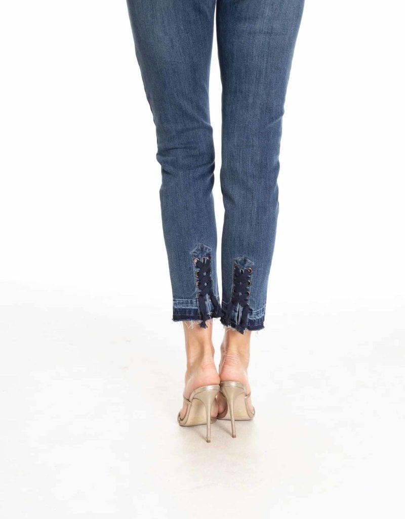 APNY Skinny Back Lace Ankle Jeans