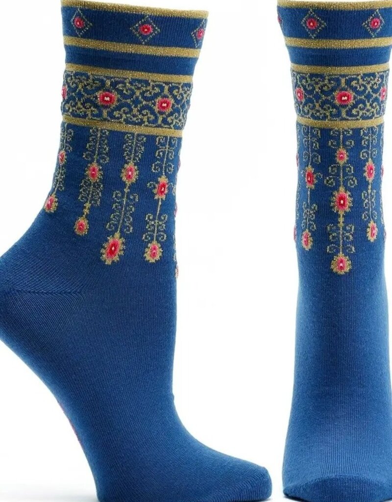 Ozone Bejeweled Cuff Socks