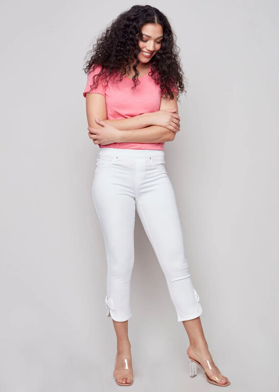 Charlie B Pull-On Bow Jeans