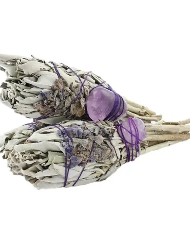 Designs By Deekay Sage Torch Smudge Sticks with Lavender and Amethyst