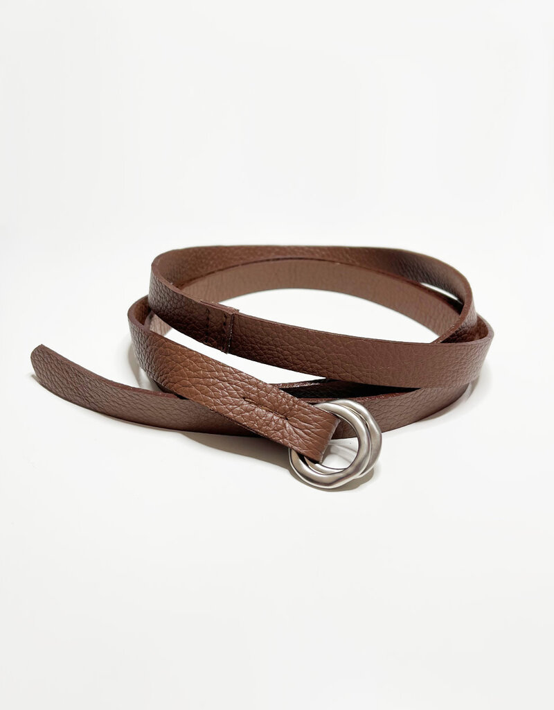 Medike Landes Round Buckle Leather Belt