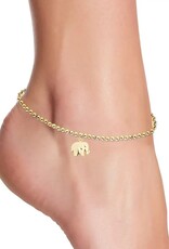 Zoey Simmons Elephant Charm Beaded Anklet